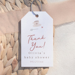 Etiqueta Para Presente Cafe Bebe Aquarela Fofa Chá de Bebê Obrigada