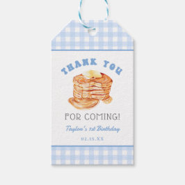 Etiqueta Para Presente Café da Manhã de Panqueca do Menino Azul Aniversár