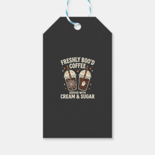 Etiqueta Para Presente Café de Halloween Frescamente Sangrado