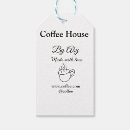 Etiqueta Para Presente Café feito com amor adicionar texto site social