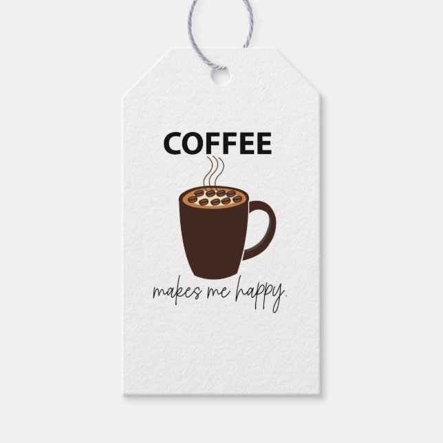 Etiqueta Para Presente Café Me Faz Feliz Café (Frente)