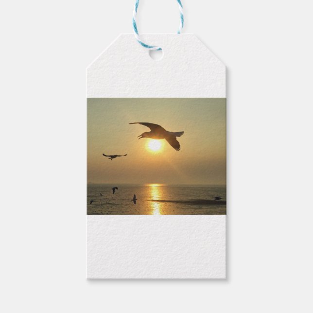 Etiqueta Para Presente Caivota ao pôr do sol (Frente)