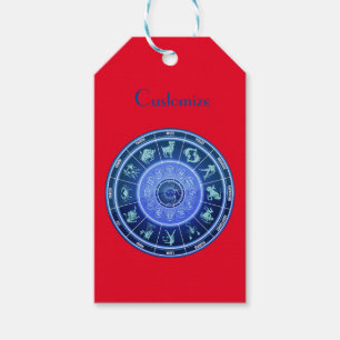 Etiqueta Para Presente Calendário de Astrologia de Sinal Sun Zodiac Thun