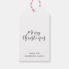 Etiqueta Para Presente Caligrafia elegante Feliz Natal