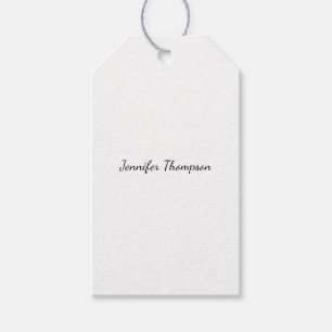 Etiqueta Para Presente Caligrafia Elegante Simples Nome Simples