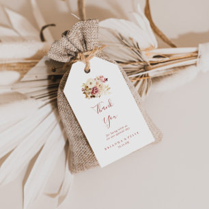 Etiqueta Para Presente Caligrafia Feliz Casamento Floral Obrigado