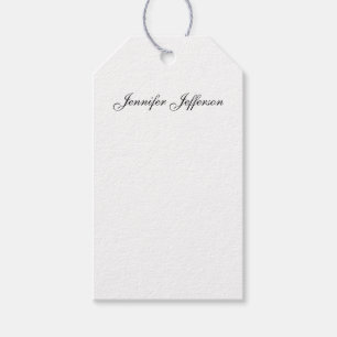 Etiqueta Para Presente Caligrafia Moderna Elegante Simples Profissional