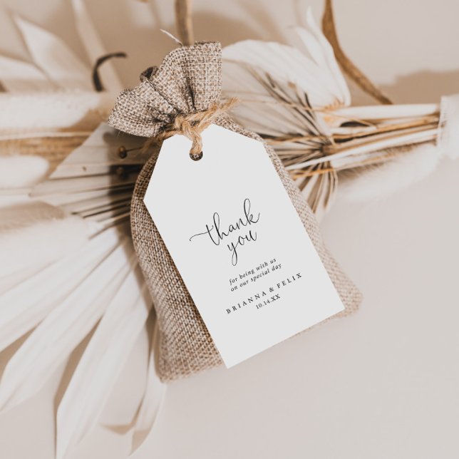 Etiqueta Para Presente Calligrafia Rico Script Weding Obrigado (Criador carregado)
