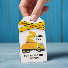 Etiqueta Para Presente Caminhão Aniversário Obrigado Marca Favorável - Di
