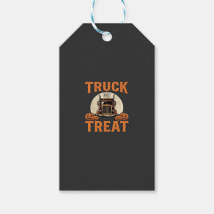 Etiqueta Para Presente Caminhão ou Tratamento de Halloween Projeto de Sem
