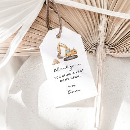 Etiqueta Para Presente Caminhões De Construção Marcas De Favor De Anivers