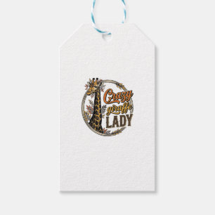 Etiqueta Para Presente Camisa com Desenho de Gravura Vintage da Senhora G