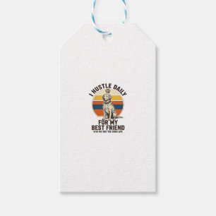 Etiqueta Para Presente Camisa de Amante de Cachorro Gravação Vintage Trab