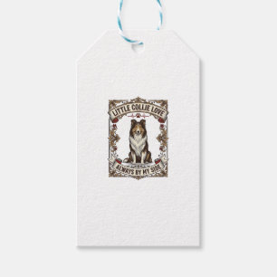 Etiqueta Para Presente Camisa de Amante de Cães Collie com Citação de Gra