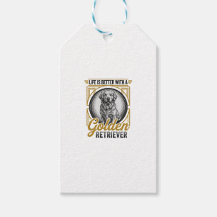 Etiqueta Para Presente Camisa de Amante de Cão com Gravação Vintage de Go