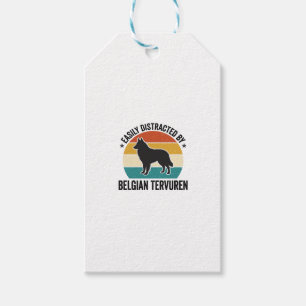 Etiqueta Para Presente Camisa de amante de cão vintage Belgian Tervuren D
