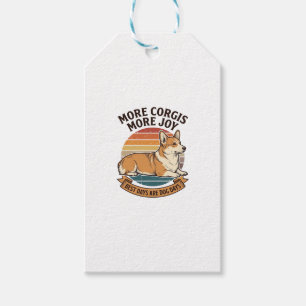 Etiqueta Para Presente Camisa de Amante de Corgi Gravura Vintage Citação 