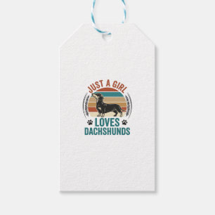 Etiqueta Para Presente Camisa de Amante de Dachshund Gráfico de Cachorro 