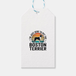 Etiqueta Para Presente Camisa de Amante de Pet Vintage Boston Terrier Des