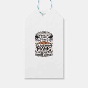 Etiqueta Para Presente Camisa de Assistente de Professor de Halloween com