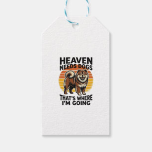 Etiqueta Para Presente Camisa de Cachorro Chow Chow Heaven Tributo Vintag