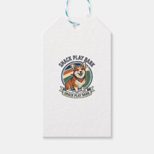 Etiqueta Para Presente Camisa de cachorro Corgi Engravura Vintage Diverti