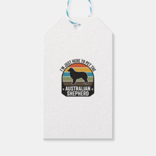 Etiqueta Para Presente Camisa de Cachorro Vintage Amante de Australian Sh