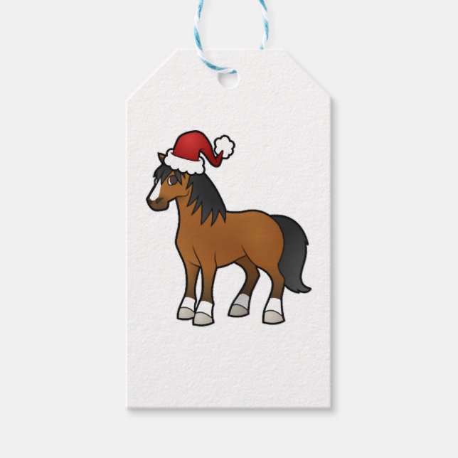 Etiqueta Para Presente Camisa de Cavalo de Natal Incrível (Frente)