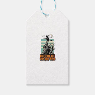 Etiqueta Para Presente Camisa de Chocolate de Bruxa Doce Design de Tratam
