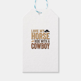 Etiqueta Para Presente Camisa de Citação de Cavalo Western Vintage e Desi