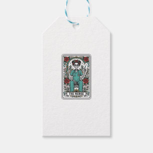 Etiqueta Para Presente Camisa de desenho de carta de tarot de enfermeira 