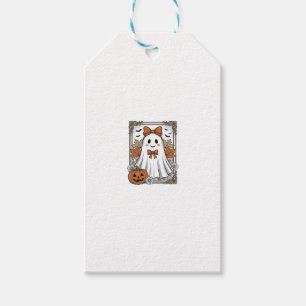 Etiqueta Para Presente Camisa de Desenho de Fantasma de Halloween Fofo Vi