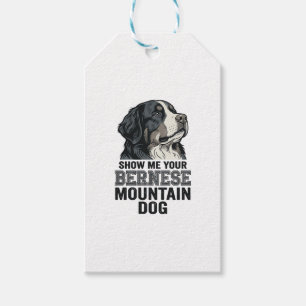 Etiqueta Para Presente Camisa de desenho de gravação vintage do cão de mo