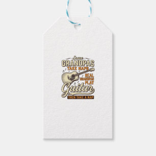 Etiqueta Para Presente Camisa de desenho engravado vintage de guitarra do