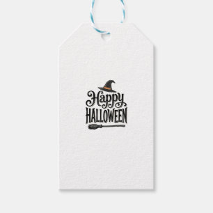 Etiqueta Para Presente Camisa de Design de Chapéu de Bruxa Feliz do Dia d