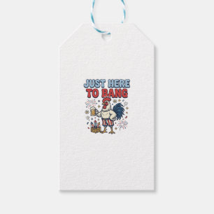 Etiqueta Para Presente Camisa de design de fogos de artifício de galo pat