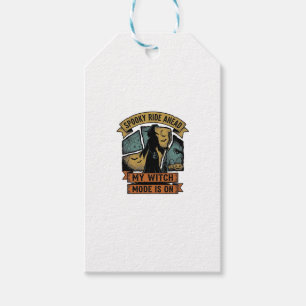 Etiqueta Para Presente Camisa de Halloween de Bruxa Design de Bruxa Vinta