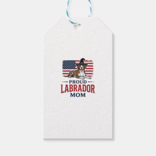 Etiqueta Para Presente Camisa de Halloween de Cachorro Patriota Mãe Orgul