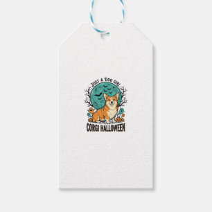 Etiqueta Para Presente Camisa de Halloween de Corgi para Meninas que Amam
