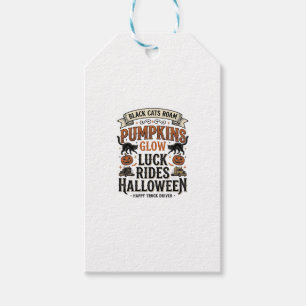 Etiqueta Para Presente Camisa de Motorista de Caminhão de Halloween com G