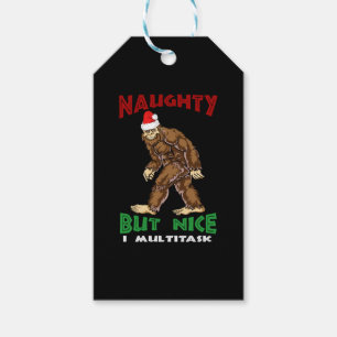 Etiqueta Para Presente Camisa de Natal Bigfoot Meninas Papais noeis de Ho