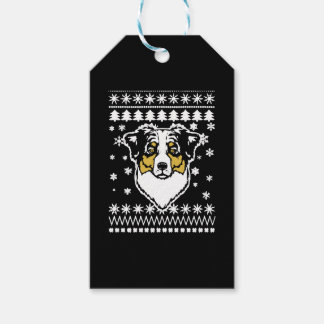 Etiqueta Para Presente Camisa de Natal de Pastor Australiana
