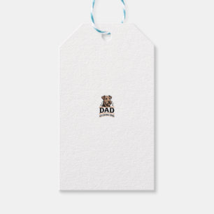 Etiqueta Para Presente Camisa de Pai do Airedale Terrier Vintage Cão Pai_