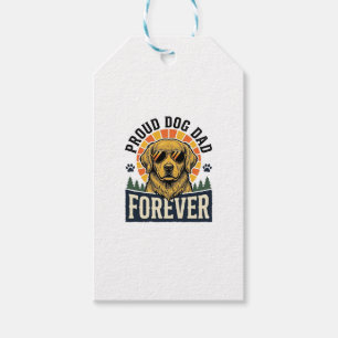 Etiqueta Para Presente Camisa de Papai de Cachorro Vintage Golden Retriev