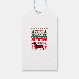Etiqueta Para Presente Camisa de Pijama de Natal para Cachorro Weenie Fof