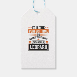 Etiqueta Para Presente Camisa de tempo vintage do cão leopardo Catahoula 
