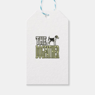 Etiqueta Para Presente Camisa Desenho de Gravura Vintage do Terrier Pai d
