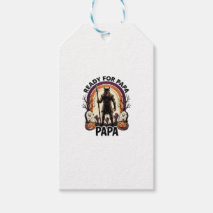Etiqueta Para Presente Camisa do Papai de Halloween Desenho Vintage de Ce