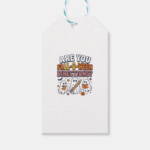 Etiqueta Para Presente Camisa engraçada de outono de Halloween Professor