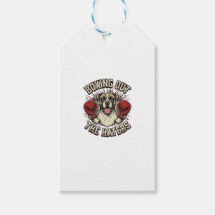 Etiqueta Para Presente Camisa engraçada do cão boxer boxeando os odiadore